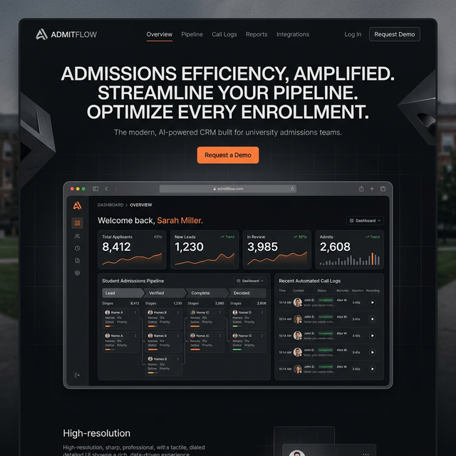 Admissions CRM preview